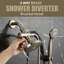 Inverseur de bras de douche en laiton pour pomme de douche fixe avec inverseur à 2 voies, finition nickel brossé-125094938