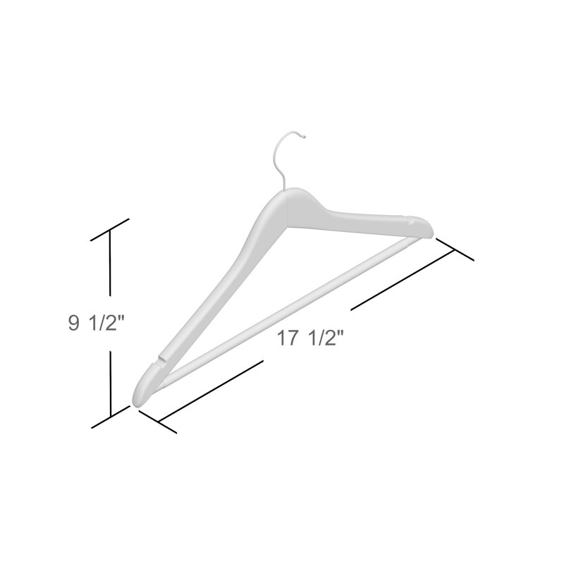 Cherry Wood Non-Slip Swivel Clothes Hangers, 24-Pack