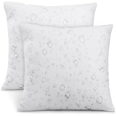Outdoor Pillow Inserts (Pack Of 2, ), Water Resistant Garden Throw Pillows For Patio And Porch Furniture