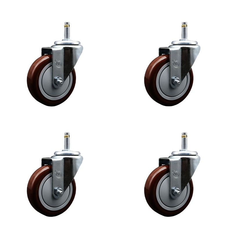 Roulettes à tige Grip Ring, Marron