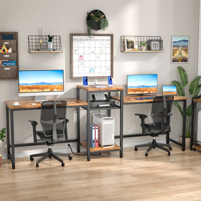 2 Person Desk With Power Outlet
