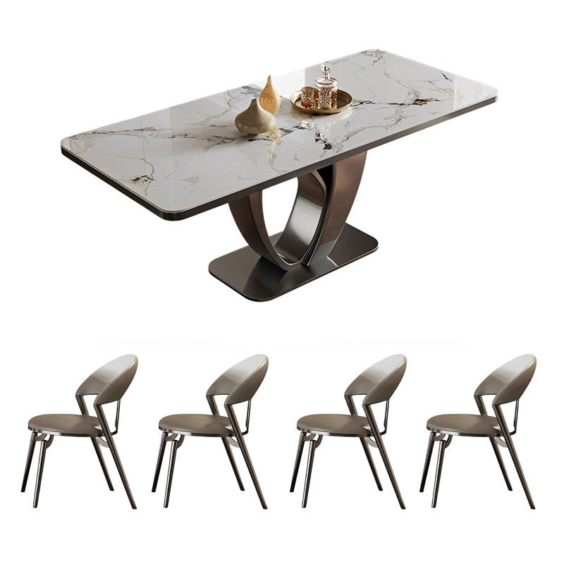 Ensemble de table et de chaises rectangulaires Home Rock, H 29,52 po x L 55,11 po x l 31,49 po