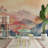 Soft Pastel Mountain Landscape Wall Mural-553324656