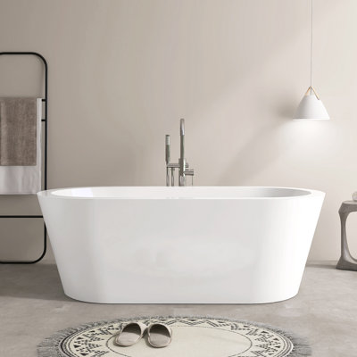 67'' Freestanding Soaking Acrylic Bathtub