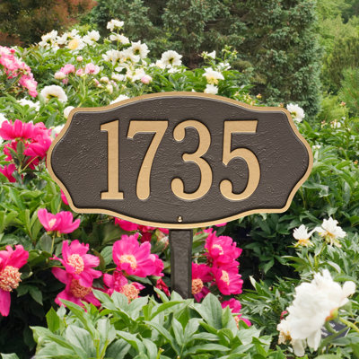 Hampshire 1-Line Lawn Address Sign