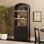 Sitarski 76" H x 30" W Modern Arched Bookcase with Statement Cabinet