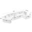 Canapé moderne modulaire en L de 140 po avec méridienne, respirant, 4 sièges, sans assemblage, rembourré de mousse, 4 pièces-1643623068
