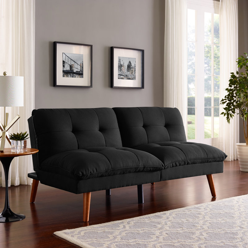 Canapé convertible Carleigh, Noir