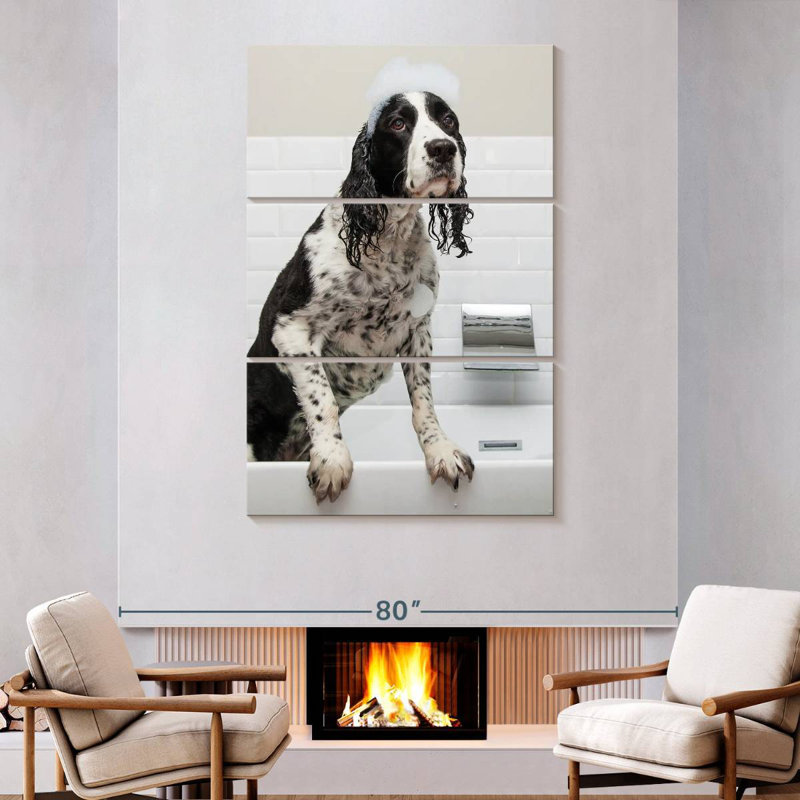 Brampt Bubbly English Spaniel, 74" H x 48" W