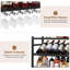 Support à vin mural, support à bouteilles de vin mural pour présentation et rangement, porte-bouteilles suspendu, pour salon, salle à manger, bar, cave à vin, noir-29895394