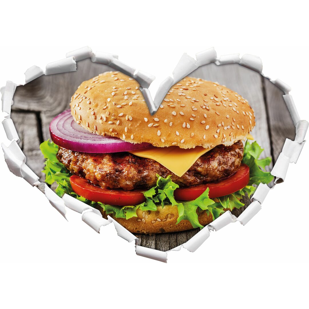 Wandtattoo Leckerer Cheesburger