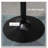 42" H Bar Height Round Bar Table with Rustic Industrial Style, Elm Wood Top and Metal Base