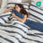 Premium Bedding Sets, Polyester Full Queen Modern Striped Home Comfort