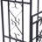 45 W x 19.75 D Steel Arbor with Gate and in Gray