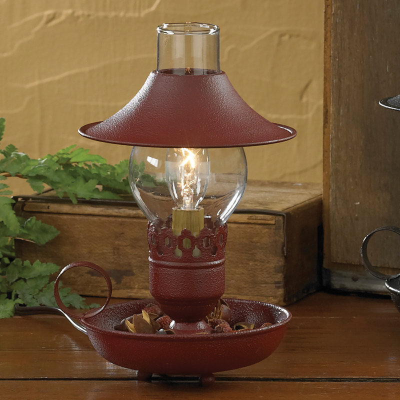 Chiffon Metal Table Lamp, Red