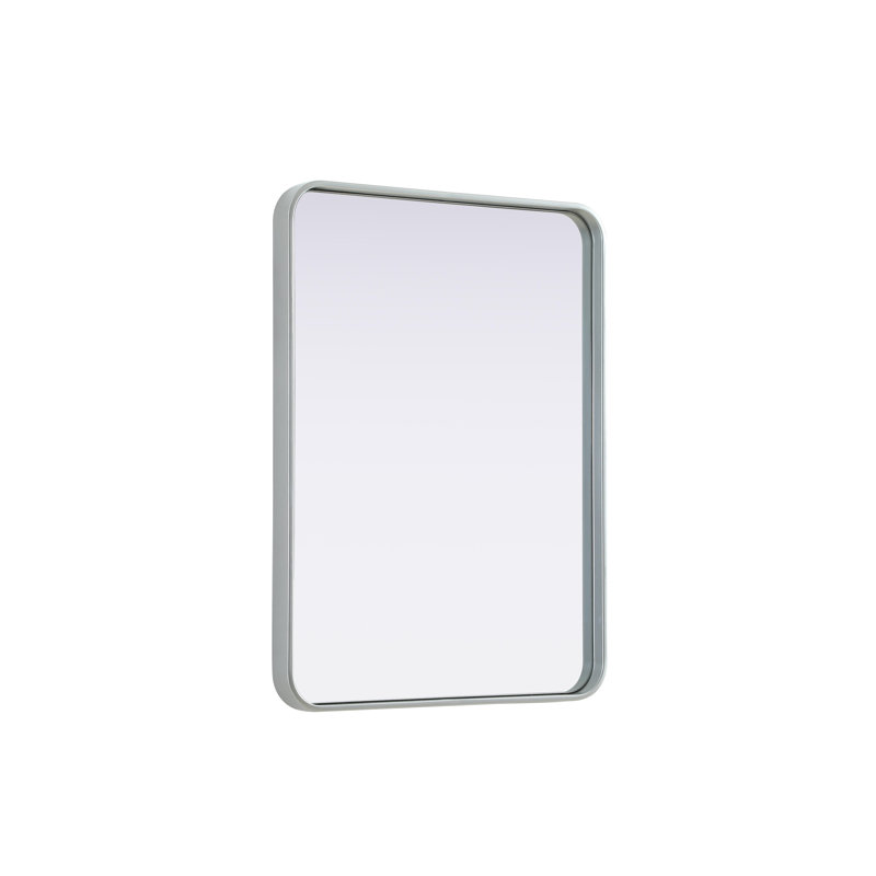 Erath Contour Metal Mirror, Silver, 32" x 24"
