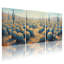 Plantes et fleurs, paysage désertique avec cactus et montagnes, ensemble de 3 impressions sur toile-1913774779