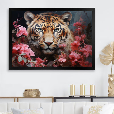 Tigre romantique sur toile