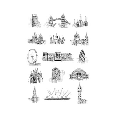 London Monuments 1 Piece Wall Art