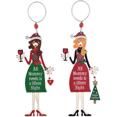 Ornement Wine Moms - ensemble de 2