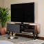 Meuble télé Terza à deux tons noyer brun et gris, H 17,88 po x l 47,04 po x P 11,55 po 