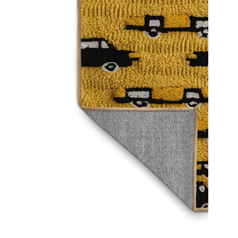 Tapis de transport brun lavable à la machine, Rectangulaire 3 pi x 5 pi