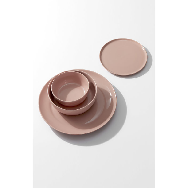 Slim Dinnerware Set (4pc), Rose