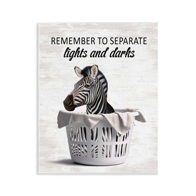 Separate Laundry & Zebra Wall Plaque, design by Lettered and Lined