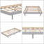 Base de lit plateforme flottante simple gris moderne - panneau de particules robuste, aucun sommier nécessaire-890589646