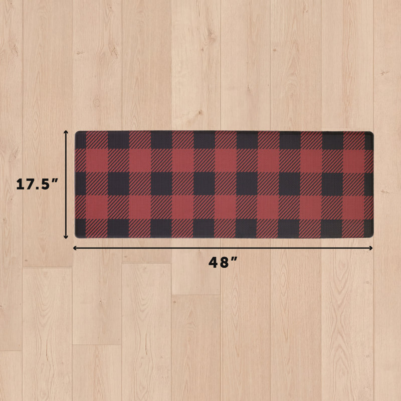 Tapis de cuisine Eddie Bauer, 17,5 po x 48 po, Rouge multi