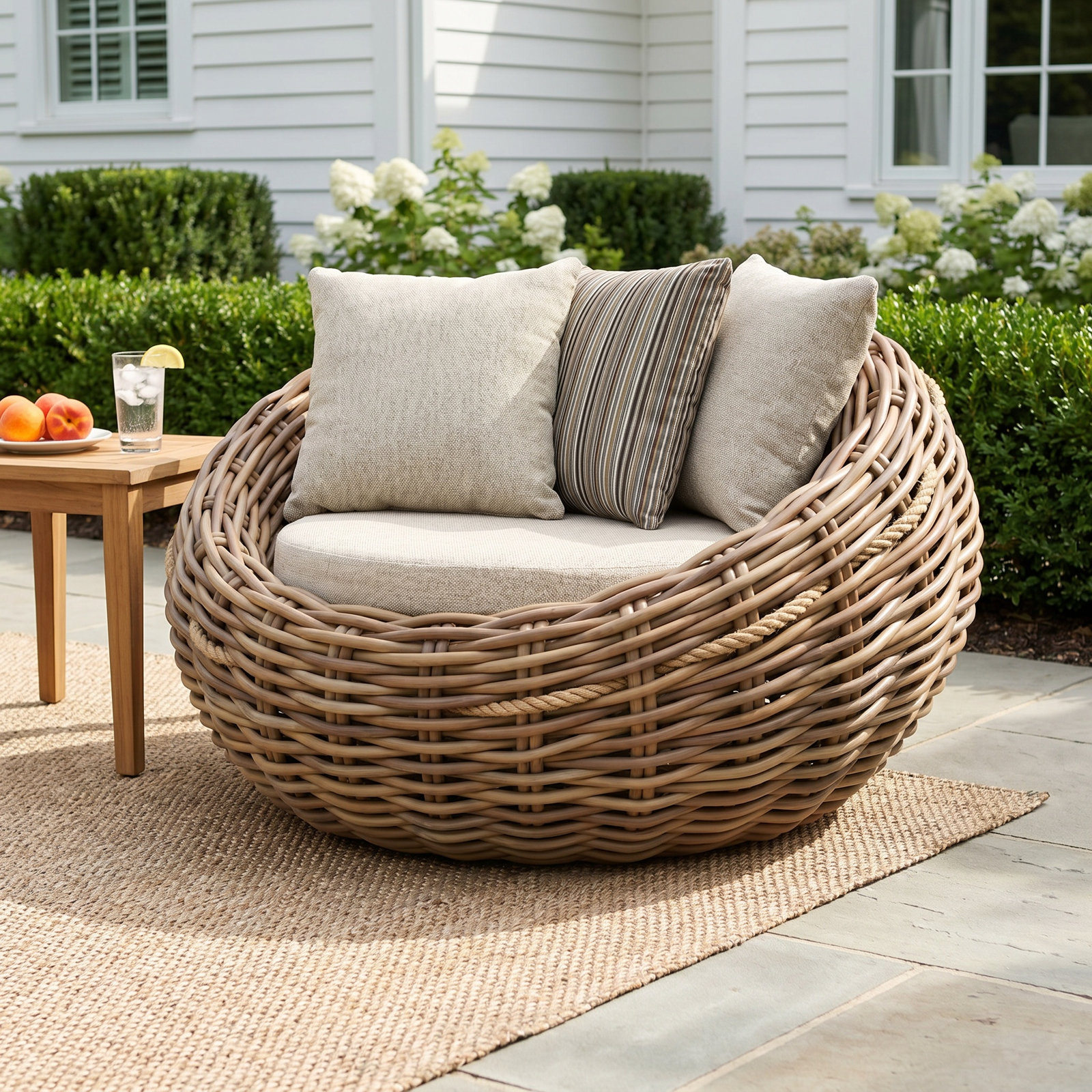 Ardelia Wicker Outdoor Lounge Chair