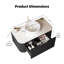 Ensemble de meuble-lavabo 36 po, meuble de rangement flottant pour salle de bain, lavabo rond en céramique blanc avec comptoir en pierre frittée blanc de Carrare, version noire-1264957576