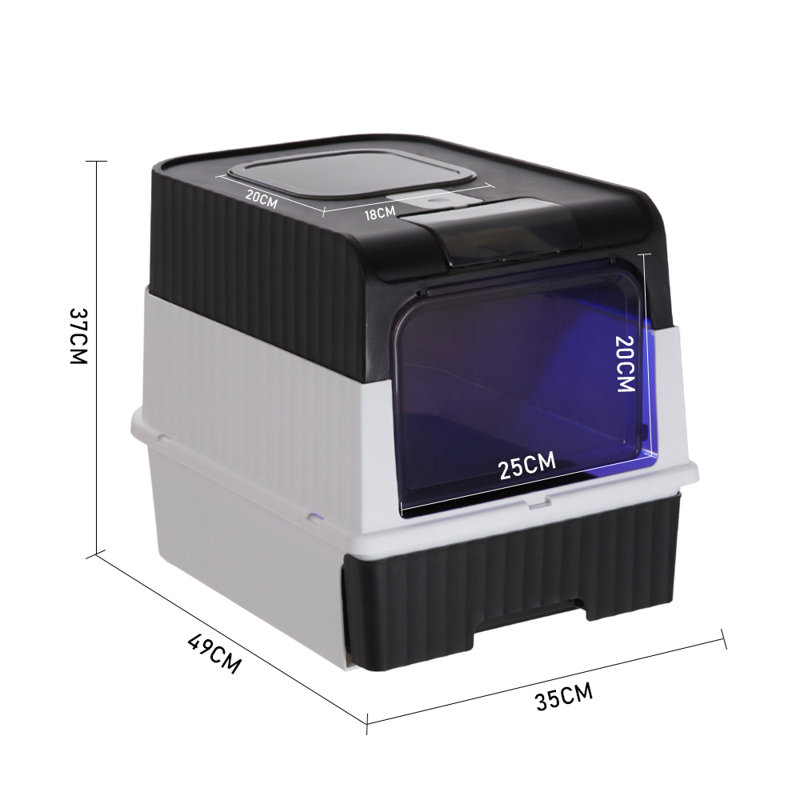 Ashwini PP Enclosed Litter Box with Scoop