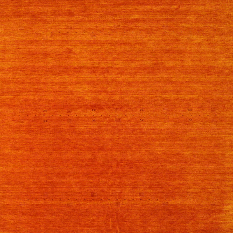 Tapis contemporain orange, Carré 4 pi