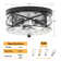 Alixandra 2-Light Flush Mount Glass Ceiling Light with Metal Frame