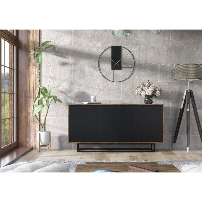 Erentraud 160cm Sideboard, Black