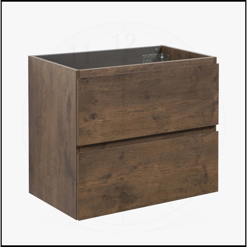 Meuble-lavabo mural avec tiroirs doubles SANS lavabo, Blanc, H 20,5 po x l 29,7 po x P 17,9 po