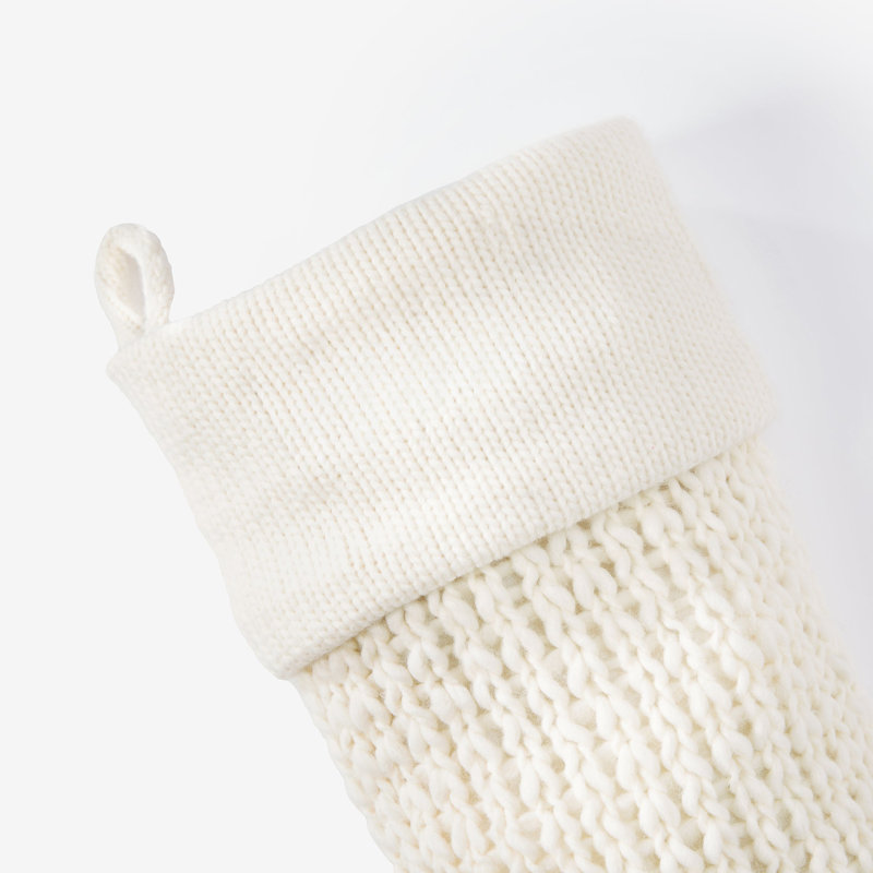 Chaussette de Noël personnalisable en tricot Noel Bow - rouge