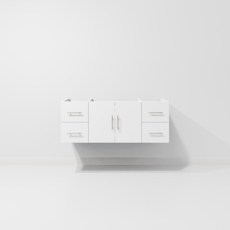 Geneva 48 in W x 22 in D Single Bath Vanity, Glossy White