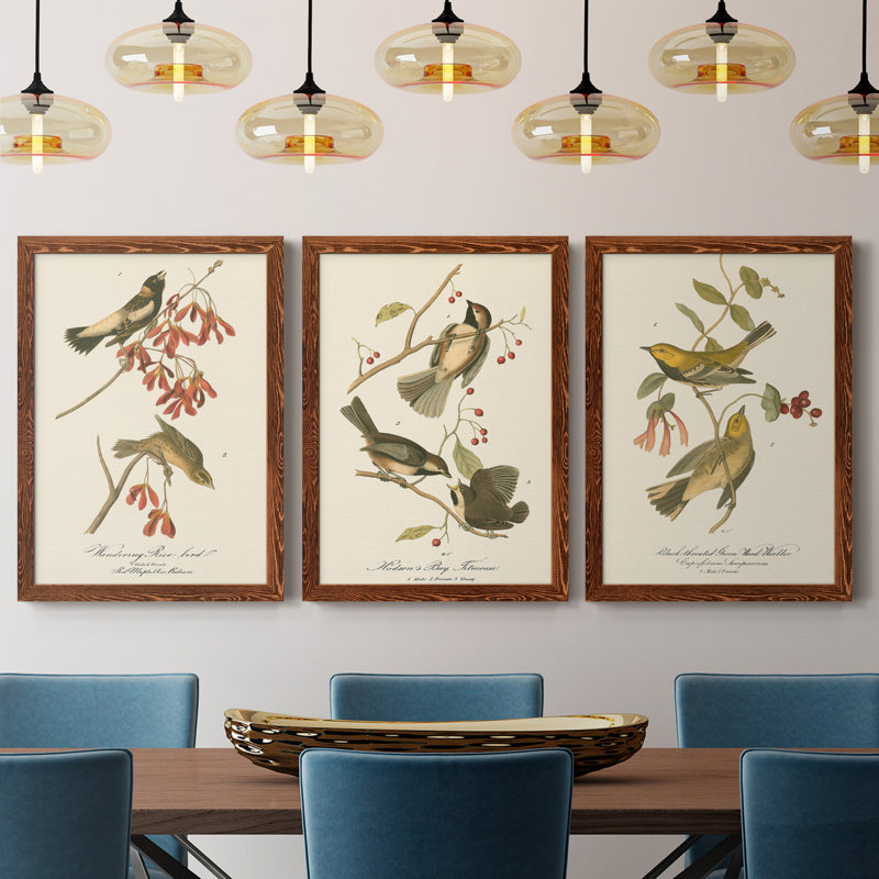 Oiseau de riz Wandering, reproduction d'art sur toile, H 31,5 po x l 47 po x P 1,5 po, Érable