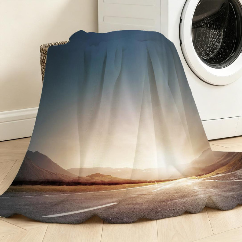 Jeté en molleton transparent ultra doux, scène de paysage et imprimé recto, Throw 30" x 40"