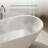 Ayago 59.06" x 28.35" Solid Surface Freestanding White Acrylic Soaking Bathtub, with Overflow and White Pop-up Drain-126331944-126331943
