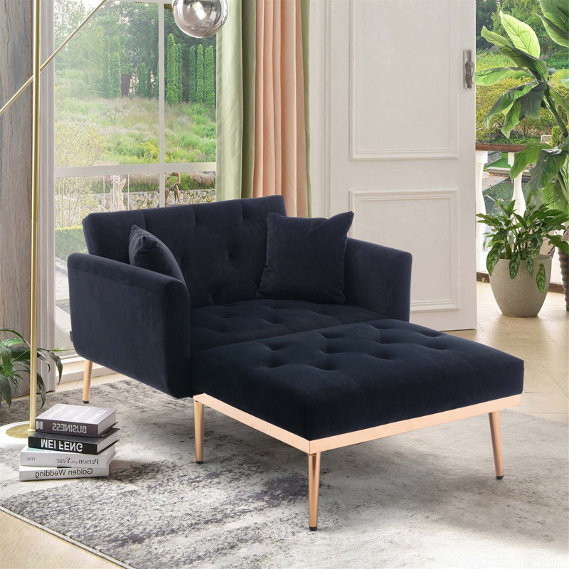 Chaise d'appoint, Velours noir