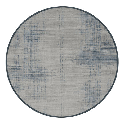 Machine Washable Abstract Grey Area Rug