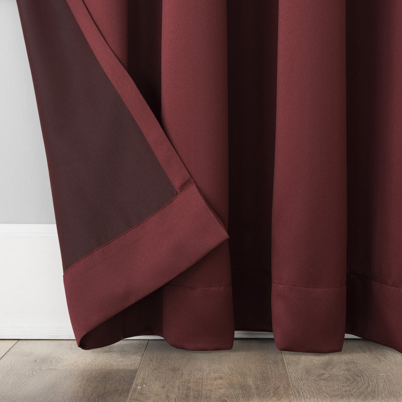 Polyester Thermal Room Darkening Curtain Panel - Basics by Wayfair™, Black, 54" W x 108" L