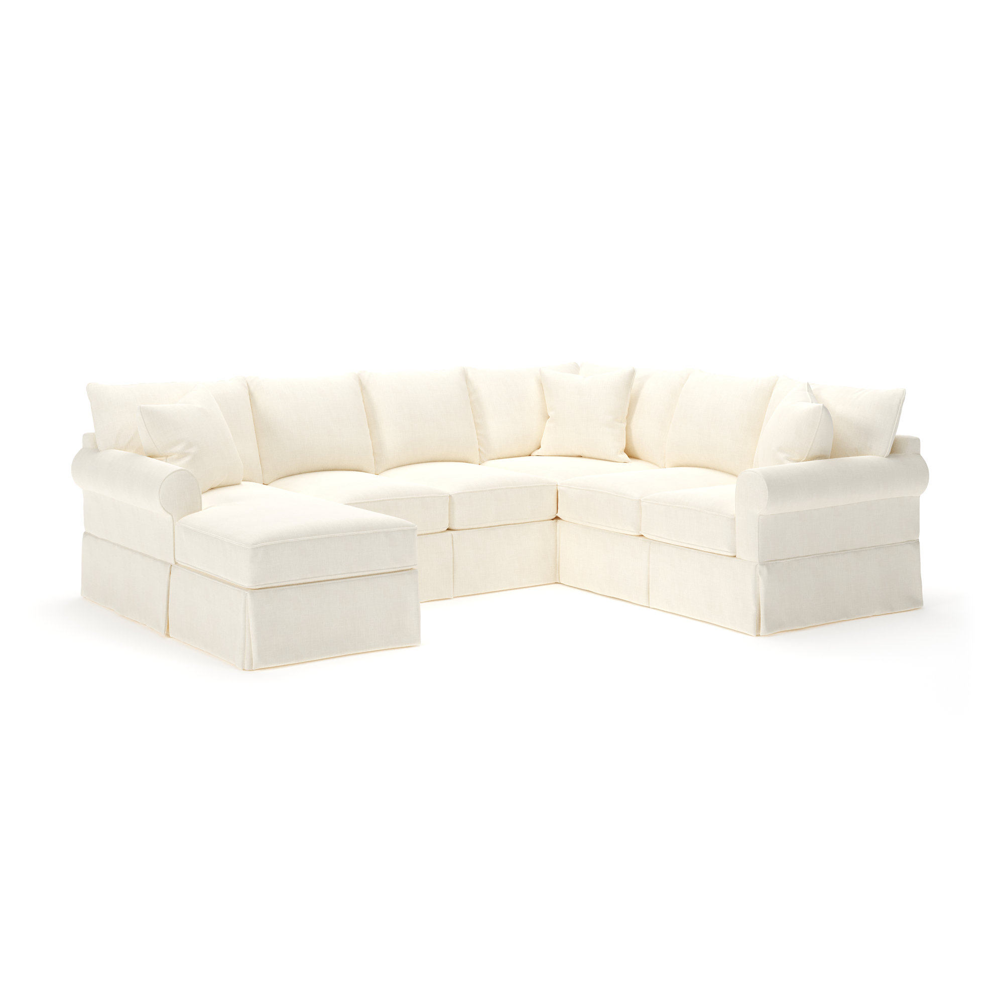 Amari Upholstered U-Sectional, Conversation Pearl Basketweave, Left Hand Facing