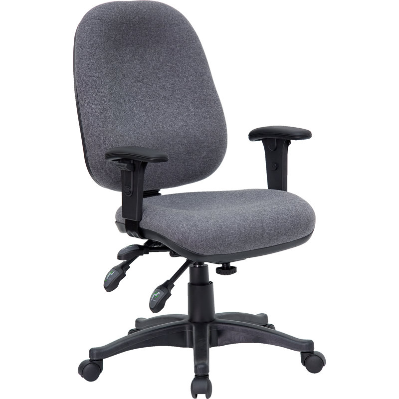 Fauteuil de direction Wingler, Gris, Accoudoirs réglables en hauteur