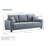 Sealy TruFit Klein Queen Dropback Sofa Sleeper Bed Convertible in Dark Grey with Additional Storage-101925581