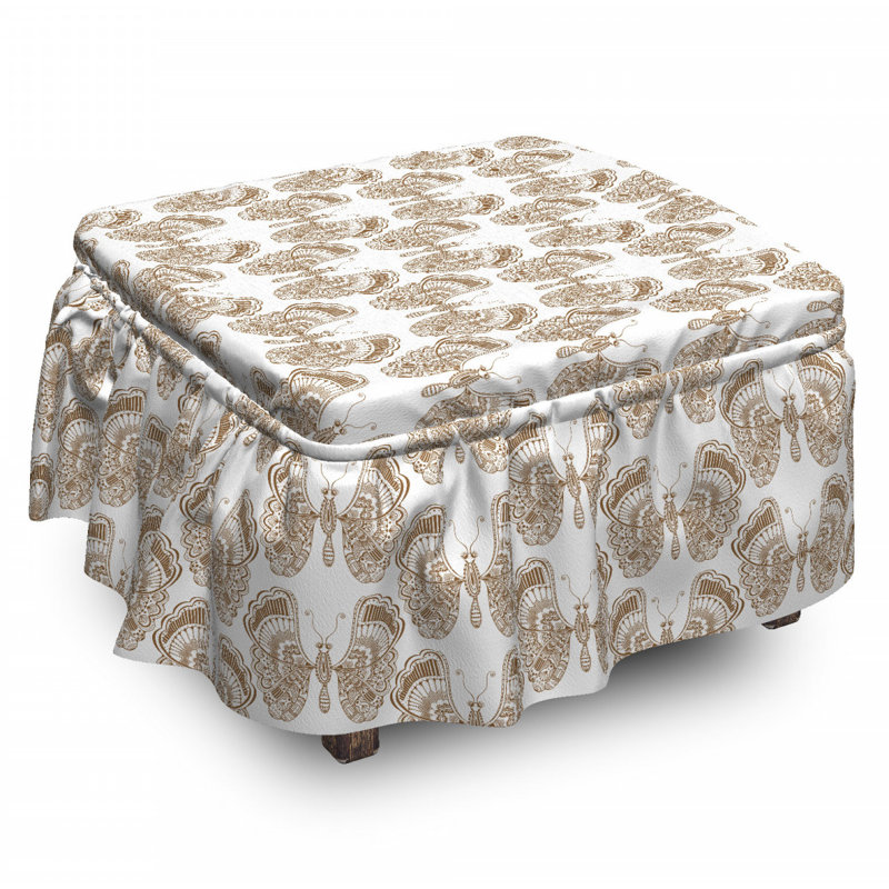 Box Cushion Ottoman Slipcover