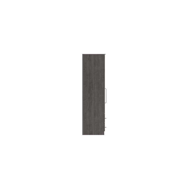 Bushnell 2 Door Manufactured Wood Wardrobe, Dark Grey